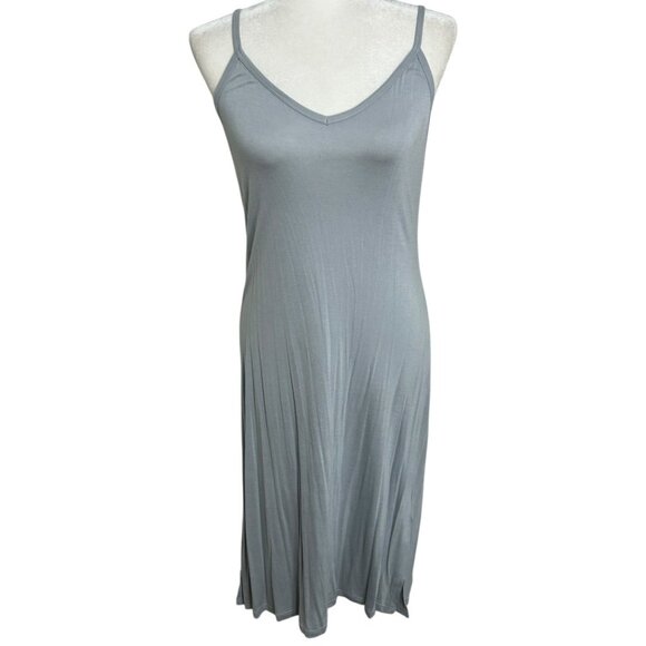 SOFT SURROUNDINGS 2-Piece Embroidered Gray Maxi‎ Dress - Size Medium - Picture 5 of 9